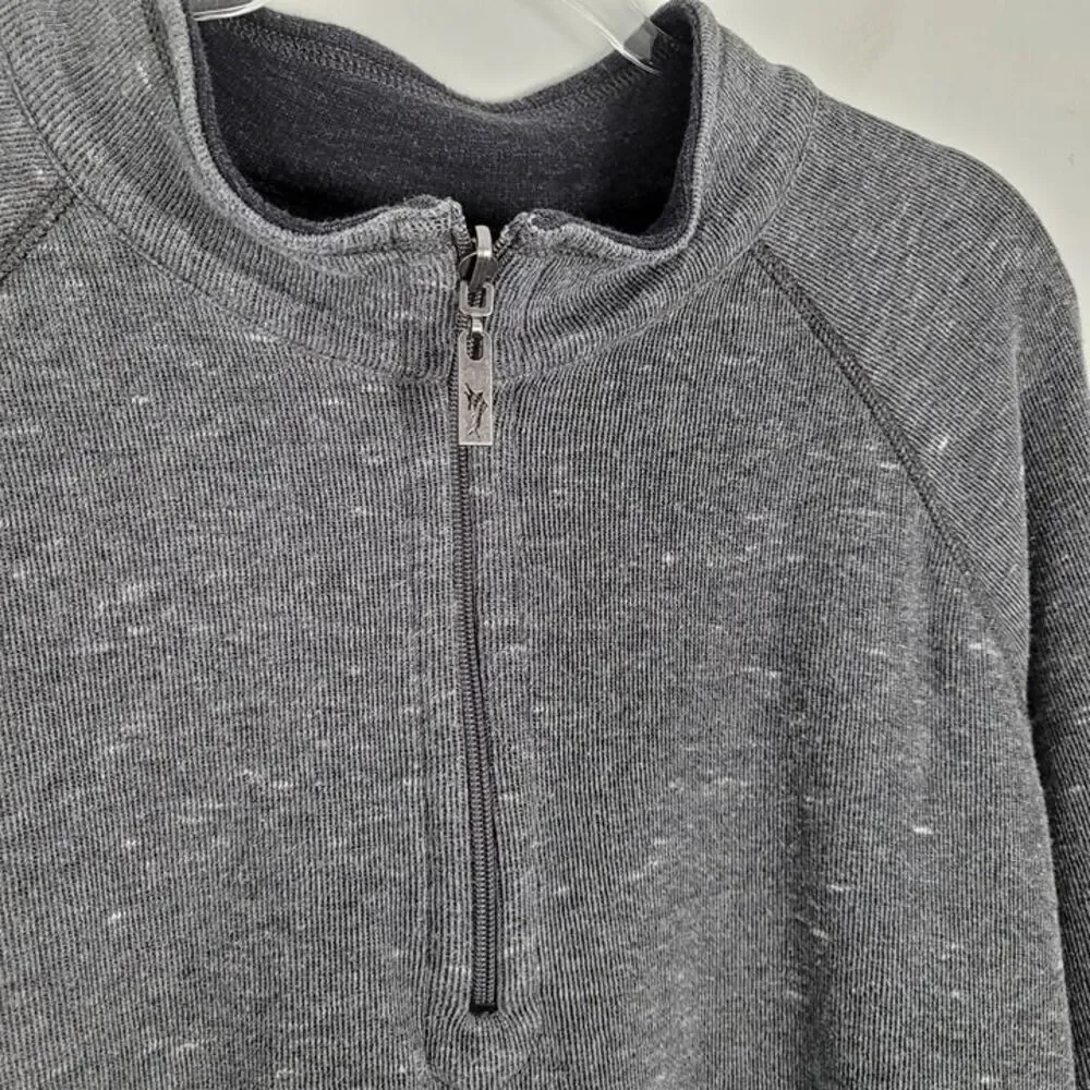 Tommy Bahama Size XXL Reversible Flipshot Half Zip Pullover Sweater Gray